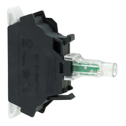 ZBVB15 - BLOCO DE CONTATO LUMINOSO LED BRANCO CONECTOR POR MOLA 24VCA CC