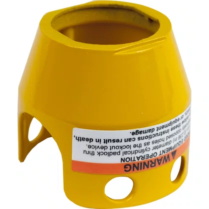 ZBZ1605 - PROTEÇÃO COM CADEADO PARA BOTÃO TIPO COGUMELO Ø40MM METAL AMARELO