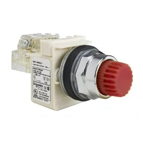 9001K2L35LRRH13 - BOTÃO LUMINOSO Ø30MM METÁLICO SALIENTE LED VERMELHO NA NF 24VCA CC