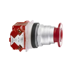 9001KR9RH6 - BOTÃO Ø30MM METÁLICO COGUMELO Ø41MM EMPURRARPUXAR VERMELHO NF