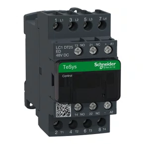 LC1DT25ED - CONTATOR TESYS DECA 4P 25A AC-1 48V CC 50/60HZ 1NA+1NF