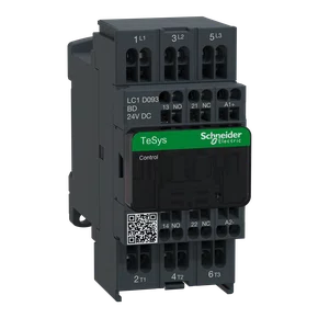 LC1D093BD - CONTATOR TRIPOLAR TESYS DECA 9A 1NA+1NF MOLA 24VCC