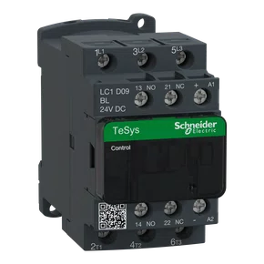 LC1D09BL - CONTATOR TRIPOLAR TESYS DECA 9A 1NA+1NF 24VCCBC