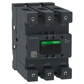 LC1D115AKUE - CONTACTOR TESYS DECA ADVANCED 3P 75HP AT 480V 115A 100-250V AC/DC COIL EVERLINK