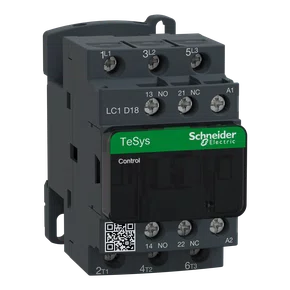 LC1D18Q7 - CONTATOR TRIPOLAR TESYS DECA 18A 1NA+1NF 380VCA