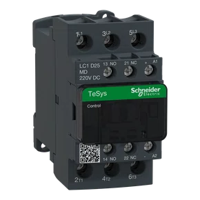 LC1D25MD - CONTATOR TRIPOLAR TESYS DECA 25A 1NA+1NF 220VCC