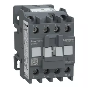 LC1E0910BD - CONTATOR EASY TESYS CONTROL LC1E 3P 3NA AC3 AC3E  440V 9A BOBINA DE 24V CC 1 CONTATO AUXILIAR NA