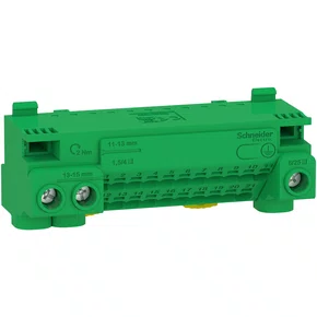 LGYT1E24 - EARTH TERMINAL BLOCK LINERGY SCREW AND SCREWLESS TERMINALS 24 HOLES 3X25 MM² + 21X4 MM² WITH JUMPER