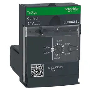 LUCDX6BL - UNIDADE DE CONTROLE AVANCADA TRIFASICO CLASSE 20 0 15 0 6A 24VCC TESYS U SCHNEIDER