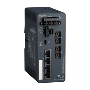 MCSESM063F2CS0 - MODICON MANAGED SWITCH 4 PORTS FOR COPPER  2 PORTS FOR FIBER OPTIC SINGLEMODE