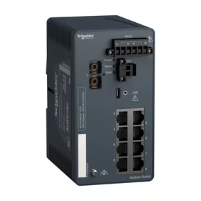 MCSESM093F1CS0 - MODICON MANAGED SWITCH 8 PORTS FOR COPPER  1 PORT FOR FIBER OPTIC SINGLEMODE