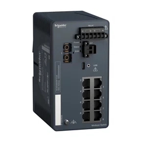 MCSESM093F1CU0 - MODICON MANAGED SWITCH 8 PORTS FOR COPPER  1 PORT FOR FIBER OPTIC MULTIMODE