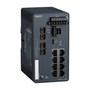 MCSESM103F2CU0 - MODICON MANAGED SWITCH 8 PORTS FOR COPPER  2 PORTS FOR FIBER OPTIC MULTIMODE