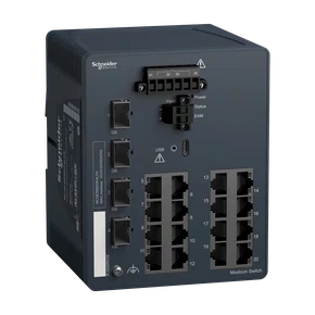 MCSESM203F4LG0 - MODICON MANAGED SWITCH 16 PORTS FOR COPPER  4 GIGABIT SFP