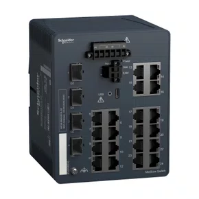 MCSESM243F4LG0 - SWITCH GERENCIÁVEL PADRÃO 20 PORTAS COBRE + 4 PORTAS GIGABIT SFP SCHNEIDER