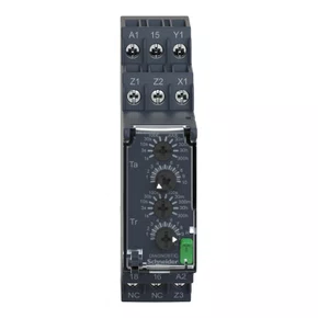 RE22R1AKMR - RELÉ TEMPORIZADOR MODULAR 8A 1NAF 0 05S 300H FUNÇÃO DUPLA ATRASO ASSIMÉTRICO NA ENERGIZAÇÃO E DESENERGIZAÇÃO 24 240VCA CC SCHNEIDER