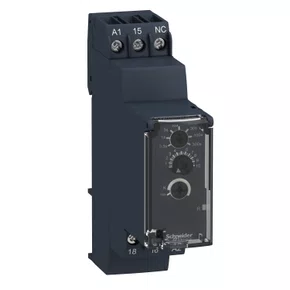 RE22R1MKMR - RELÉ TEMPORIZADOR MODULAR 5A 1NAF 0 05S 300S FUNÇÃO DUPLA ATRASO E PULSO NA DESENERGIZAÇÃO 24 240VCA CC SCHNEIDER