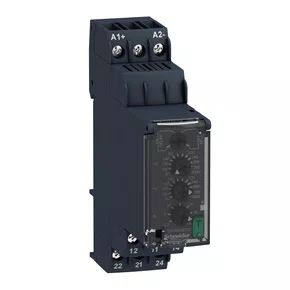 RM22UB34 - RELÉ DE CONTROLE E MEDIÇÃO MONOFÁSICO FUNÇÃO DUPLA ON OFF DELAY 0,1  30S 2NAF 8A 80  300VCA CC 110  240VCA CC