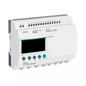 SR2A201BD - RELÉ PROGRAMÁVEL COMPACTO  COM DISPLAY  12 ENTRADAS 8 SAÍDAS  24 VDC