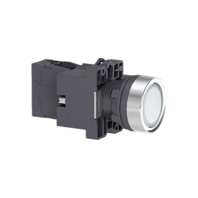 XA2EW31B1 - BOTÃO LUMINOSO Ø22MM PLÁSTICO RETORNO POR MOLA BRANCO NA 24VCA CC