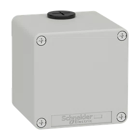 XAPD14 - BOTOEIRA METÁLICA VAZIA CINZA COM TAMPA CEGA 80X80X77MM