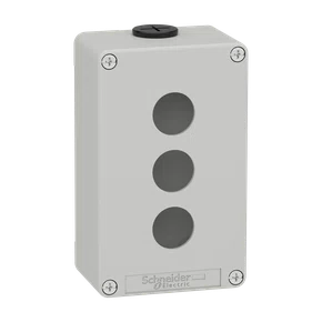 XAPD2203 - BOTOEIRA METÁLICA VAZIA Ø22MM CINZA 3 FUROS 80X130X515MM