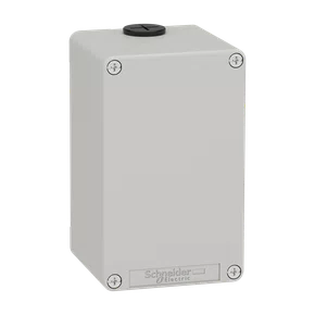 XAPD24 - BOTOEIRA METÁLICA VAZIA CINZA COM TAMPA CEGA 80X130X77MM