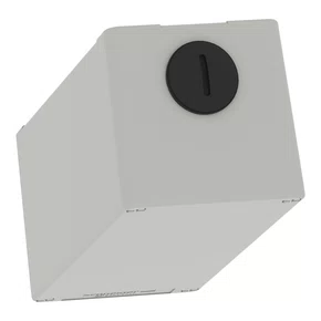 XAPD34 - BOTOEIRA METÁLICA VAZIA CINZA COM TAMPA CEGA 80X175X77MM