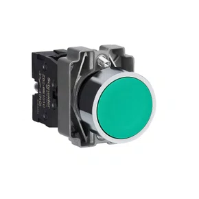 XB2BA31C - BOTÃO Ø22MM METÁLICO RETORNO POR MOLA VERDE NA