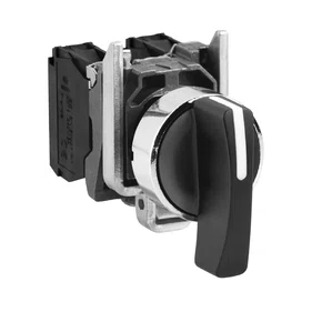 XB4BJ53 - CHAVE SELETORA Ø22MM METÁLICA 3 POSIÇÕES RETORNO POR MOLA MANOPLA LONGA 2NA