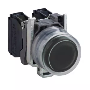 XB4BP21 - BOTÃO Ø22MM METÁLICO RETORNO POR MOLA PRETO COM CAPA NA