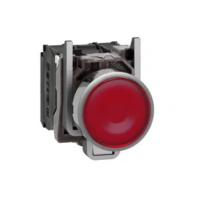 XB4BW34B5 - BOTAO 22MM METALICO LUMINOSO LED 24VCA CC VERMELHO