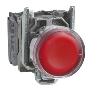 XB4BW34G5 - BOTÃO LUMINOSO Ø22MM METÁLICO RETORNO POR MOLA VERMELHO NA NF 110VCA