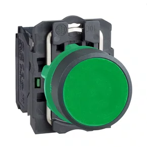 XB5AA31 - BOTAO 22MM PLASTICO NORMAL A IMPULSAO 1NA  VERDE