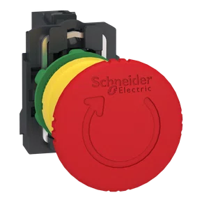 XB5AS8446 - PARADA EMERGÊNCIA DESLIGADA HARMONY XB4 METAL COGUMELO VERMELHO 40MM 22MM GATILHO TRAVA GIRAR PARA LIBERAR 2NF COM MONITORAMENTO