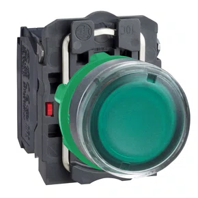 XB5AW33M5 - BOTÃO LUMINOSO Ø22MM PLÁSTICO RETORNO POR MOLA VERDE NA NF 230VCA