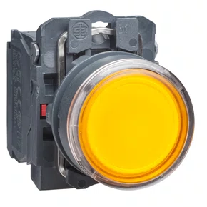 XB5AW35B5 - BOTÃO LUMINOSO Ø22MM PLÁSTICO RETORNO POR MOLA LARANJA NA NF 24VCA CC