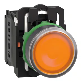 XB5AW35M5 - BOTÃO LUMINOSO Ø22MM PLÁSTICO RETORNO POR MOLA LARANJA NA NF 230VCA