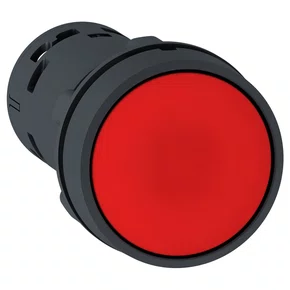 XB7NA42 - BOTÃO MONOBLOCO Ø22MM PLÁSTICO RETORNO POR MOLA VERMELHO NF