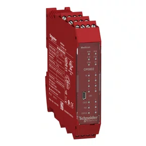 XPSMCMCP0802 - CONTROLADOR DE SEGURANÇA PARA MONITORAMENTO DE MÓDULOS EXPANSÃO  8 ENTRADAS  20 LEDS DE SINALIZAÇÃO  PL E SIL 3  24 VCC  XPSMCMCP0802