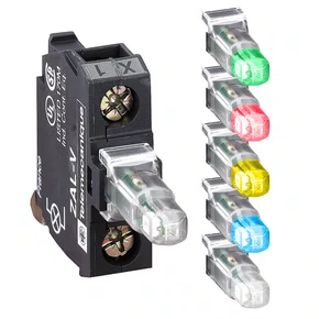 ZALVM1 - BLOCO DE CONTATO LUMINOSO LED BRANCO PARA BOTOEIRA 230  240VCA