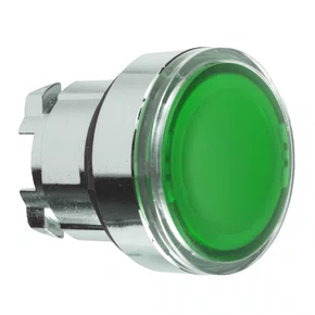 ZB4BA38 - CABEÇOTE PARA BOTÃO LUMINOSO Ø22MM METÁLICO FACEADO RETORNO POR MOLA VERDE