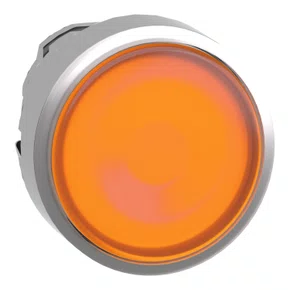 ZB4BA58 - CABEÇOTE PARA BOTÃO LUMINOSO Ø22MM METÁLICO FACEADO RETORNO POR MOLA AMARELO