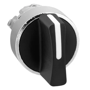 ZB4BD3 - CABEÇOTE PARA CHAVE SELETORA Ø22MM METÁLICO 3 POSIÇÕES FIXAS MANOPLA CURTA PRETO