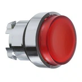 ZB4BW143 - CABEÇOTE PARA BOTÃO LUMINOSO MODULAR Ø22MM METÁLICO SALIENTE PARA LED INTEGRAL VERMELHO