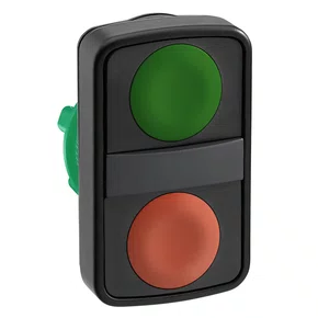 ZB5AA7340 - CABEÇOTE PARA BOTÃO DUPLO Ø22MM PLÁSTICO RETORNO POR MOLA VERDE VERMELHO