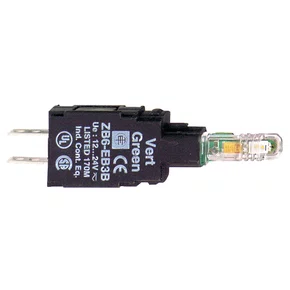 ZB6EB5B - CORPO PARA SINALIZADOR Ø16MM PLÁSTICO LED INTEGRAL AMARELO CONECTOR FASTON 12  24 VCA CC