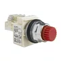 9001K2L35LRRH13 - BOTÃO LUMINOSO Ø30MM METÁLICO SALIENTE LED VERMELHO NA NF 24VCA CC