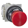 9001KR24RH13 - BOTÃO Ø30MM METÁLICO COGUMELO Ø35MM VERMELHO NA NF