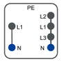 KBC10DCB20 - TAP OFF UNIT CANALIS KB 10A POLARITY L+N+PE/2L+PE WITH PHASE SELECTION DIRECT CONNECTION